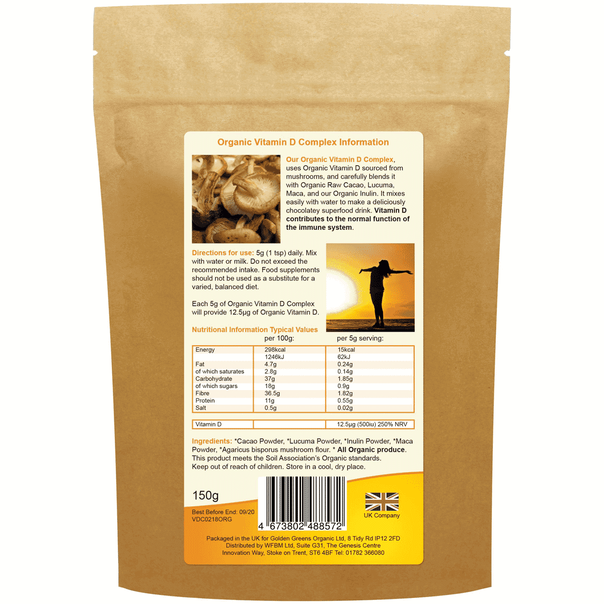 Organic Vitamin D Complex 150g