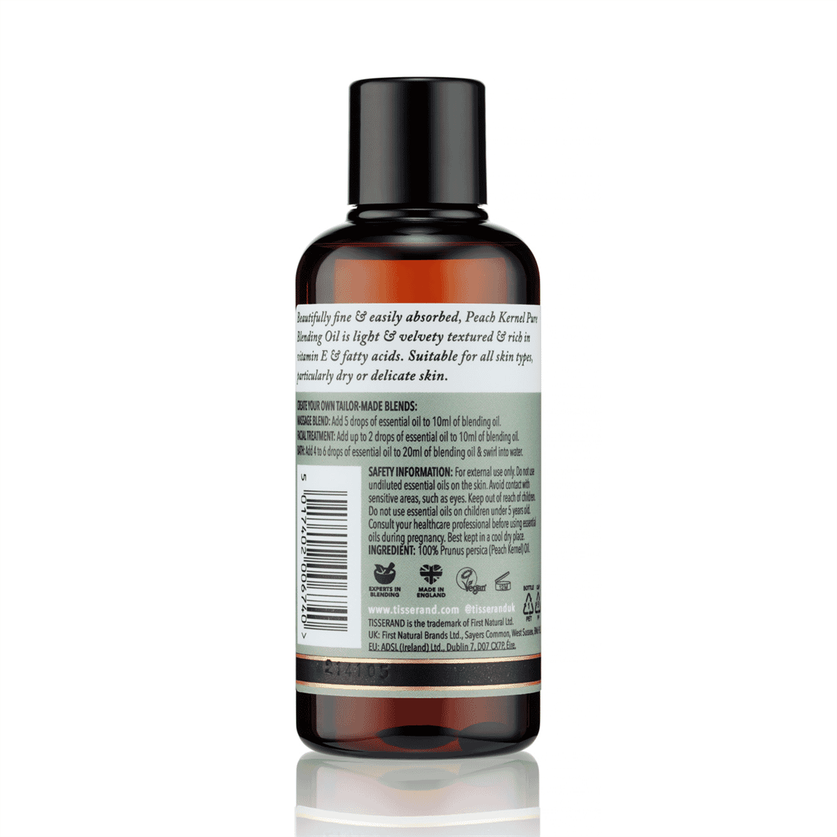 Peach Kernel Ethically Harvested Pure Blending Oil 100ml