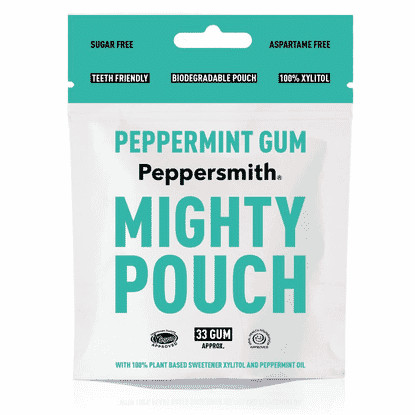 Peppermint Gum Mighty Pouch 33s SINGLE