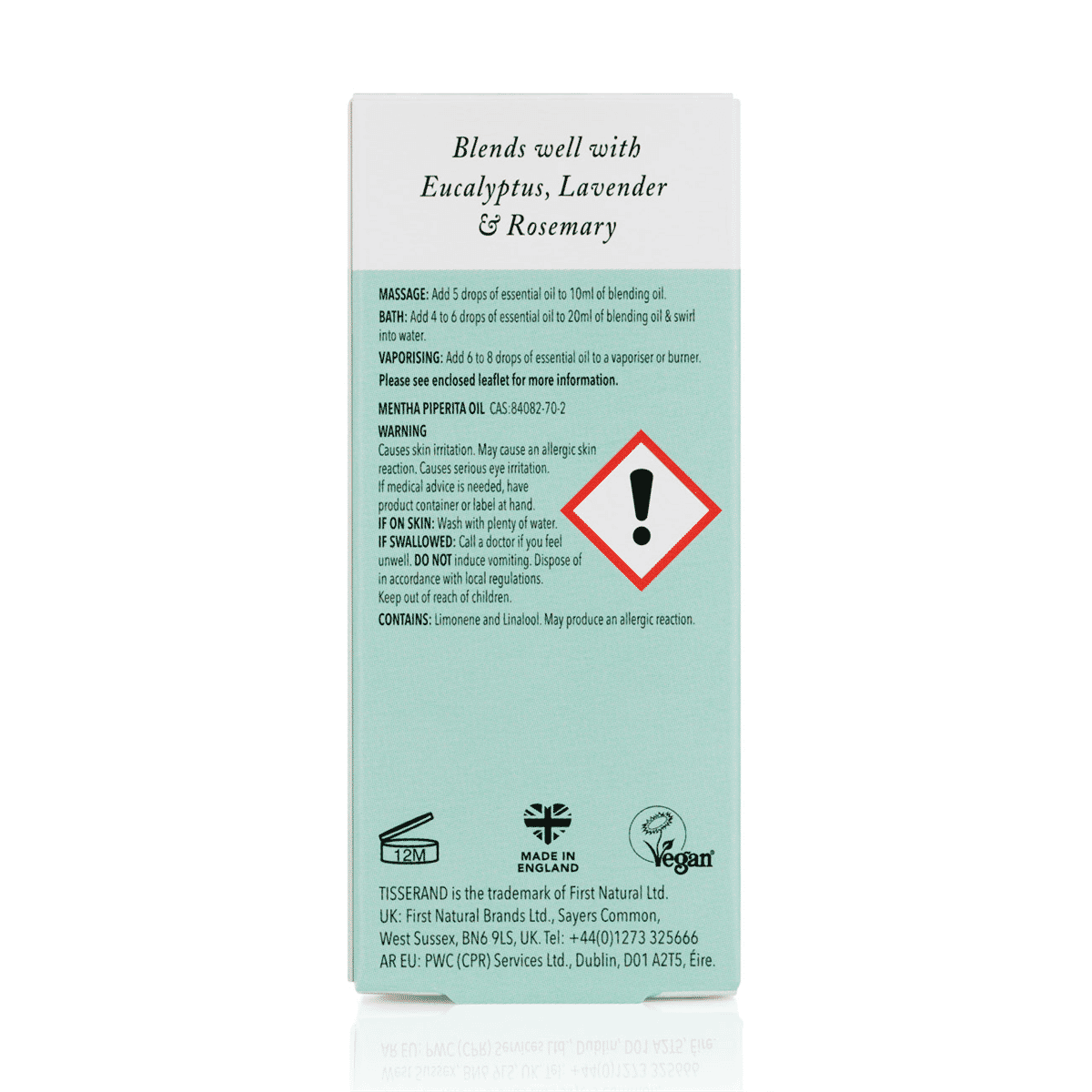 Peppermint Organic Pure Essential Oil 9ml