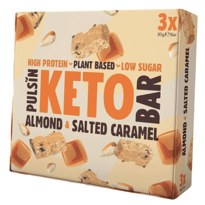 Plant Based Keto Bar Almond & Salted Caramel 3x30g Multipack
