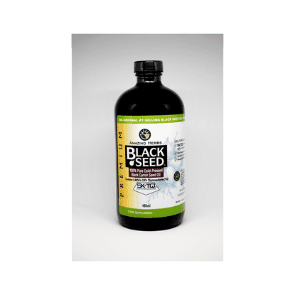 Premium Black Seed 100% Pure Cold-Pressed Black Cumin Seed Oil 480ml