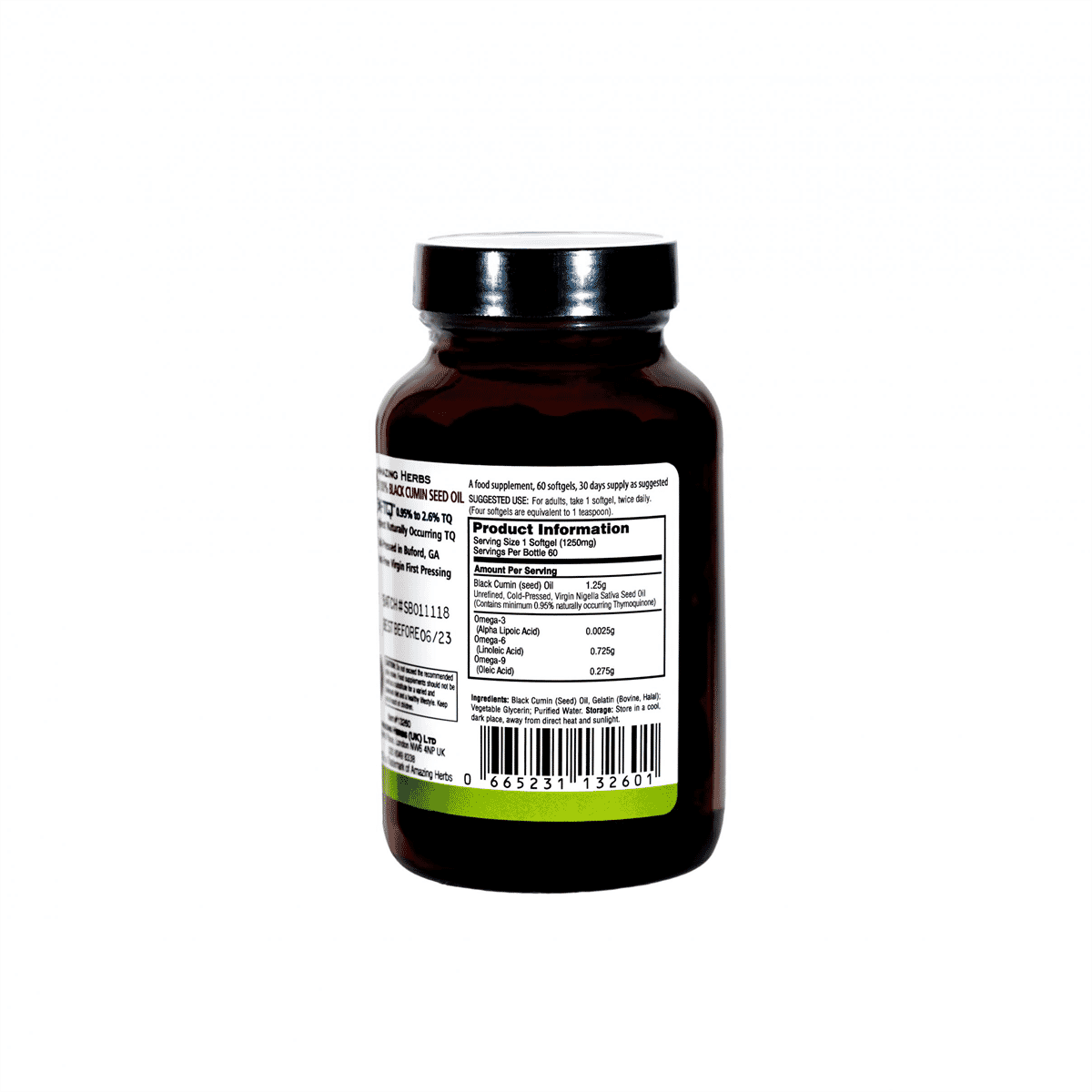 Premium Black Seed Oil Softgels 1250mg 60s