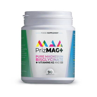 PrizMAG+ Pure Magnesium Bisglycinate + Vitamin K2 & D3 90s