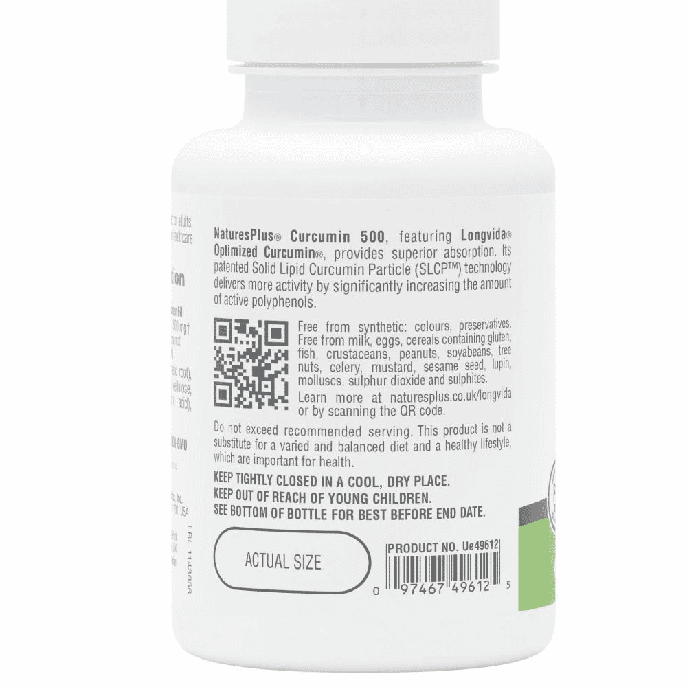 Pro Longvida Optimized Curcumin 500 60s CAPSULES