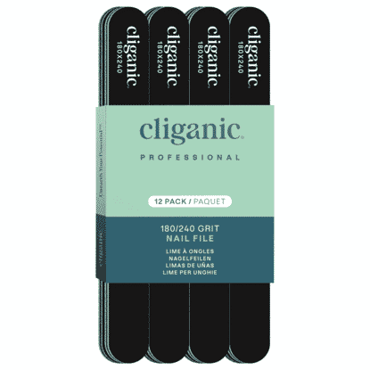 Cliganic 12 Pack Nail File Set: 180/240 Grit