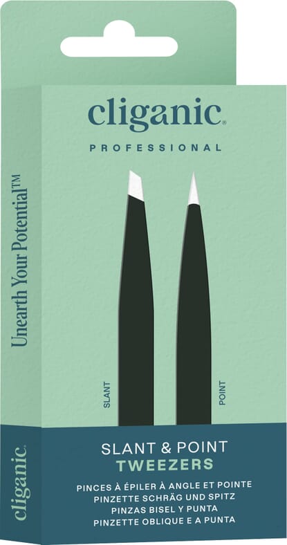 Cliganic Tweezers Set: Slant & Point