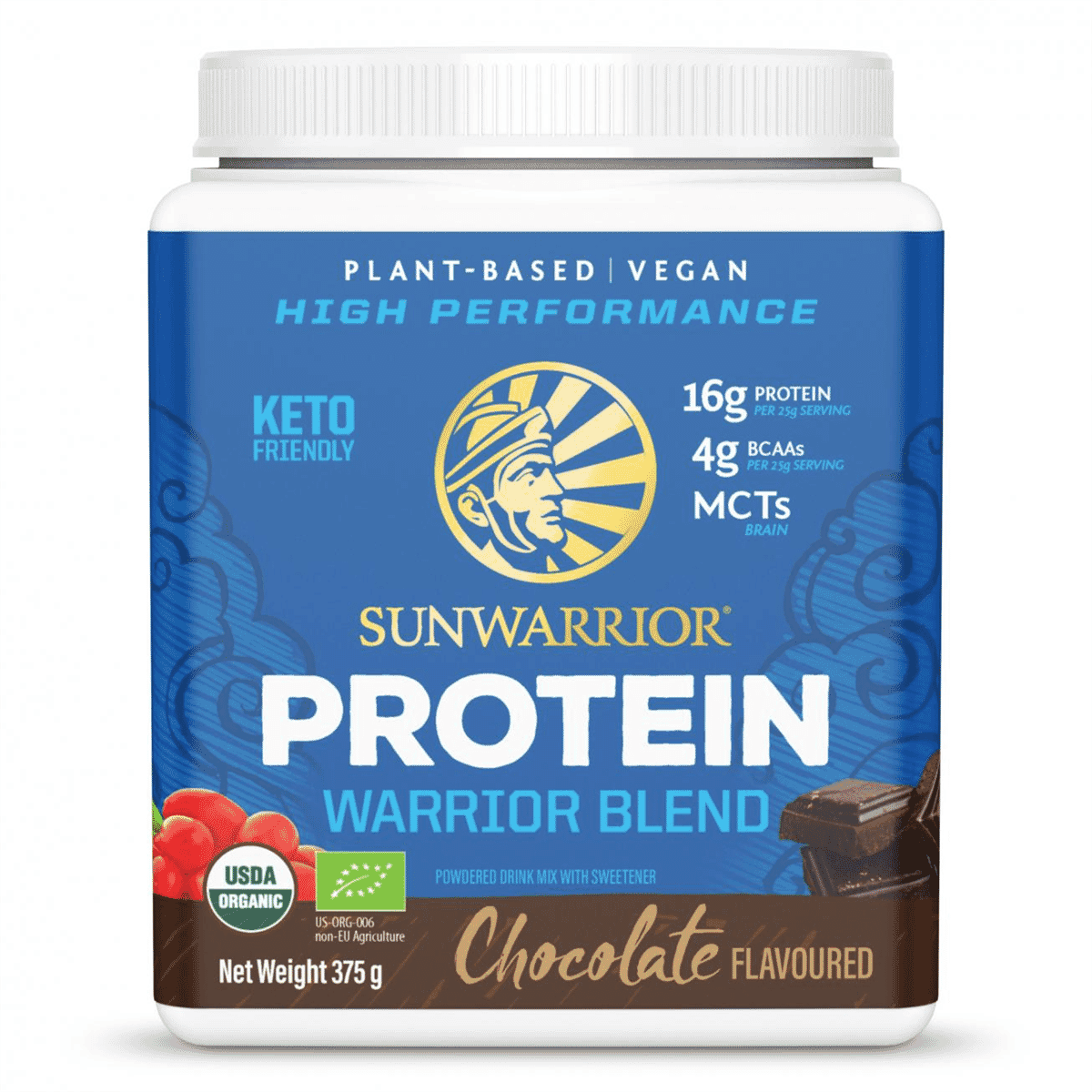 Protein Warrior Blend Chocolate 375g (Blue Tub)