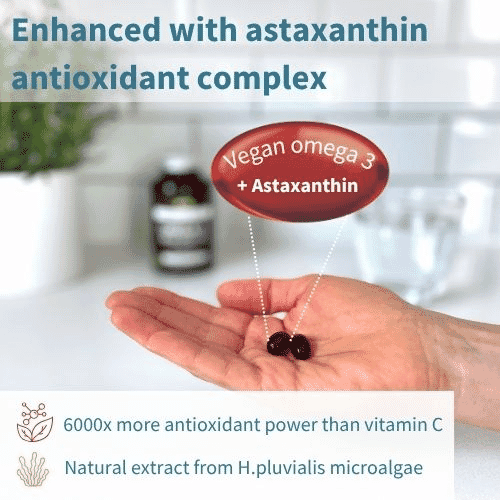 Pure & Essential Concentrated Vegan Omega-3 & Astaxanthin 180s