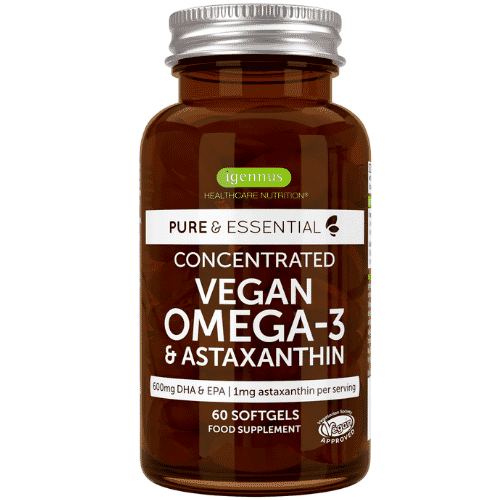Pure & Essential Concentrated Vegan Omega-3 & Astaxanthin 60s
