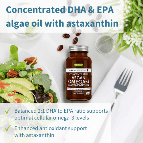 Pure & Essential Concentrated Vegan Omega-3 & Astaxanthin 60s
