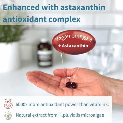 Pure & Essential Concentrated Vegan Omega-3 & Astaxanthin 60s