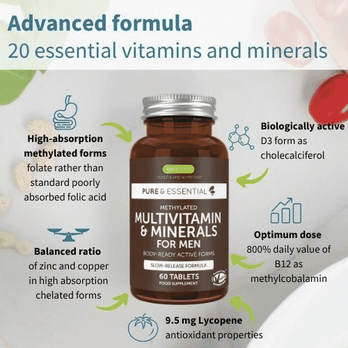 Pure & Essential Multivitamin & Minerals For Men 60s