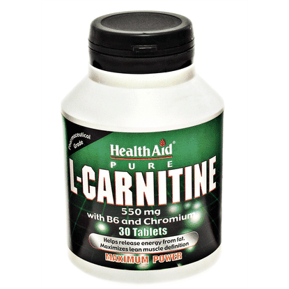 Pure L-Carnitine 500mg with B6 and Chromium 30s