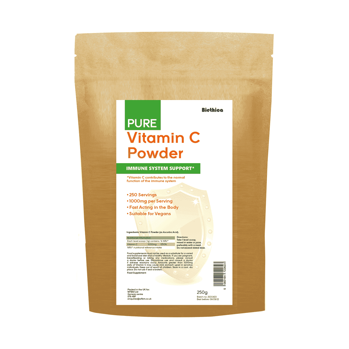 Pure Vitamin C Powder 250g