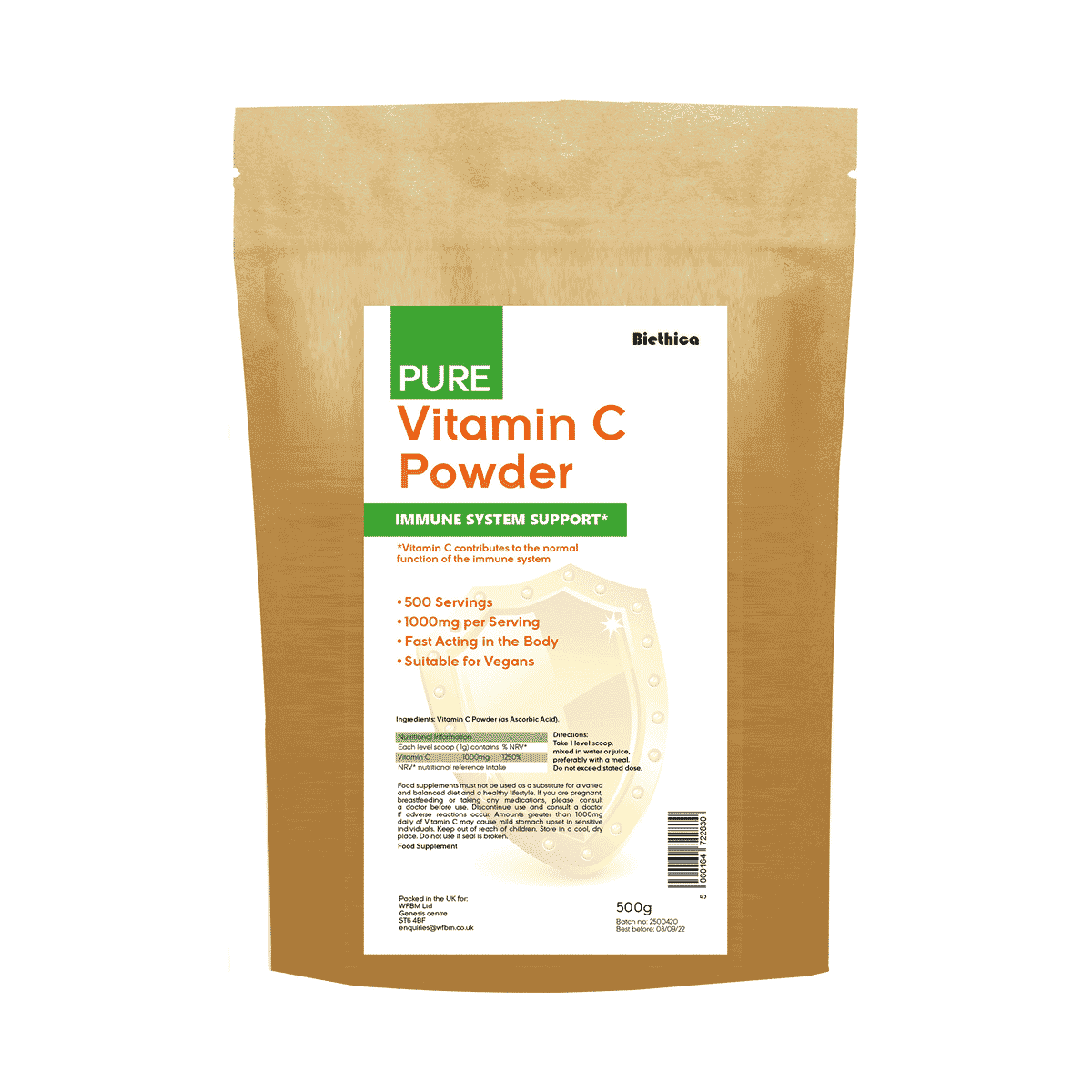 Pure Vitamin C Powder 500g