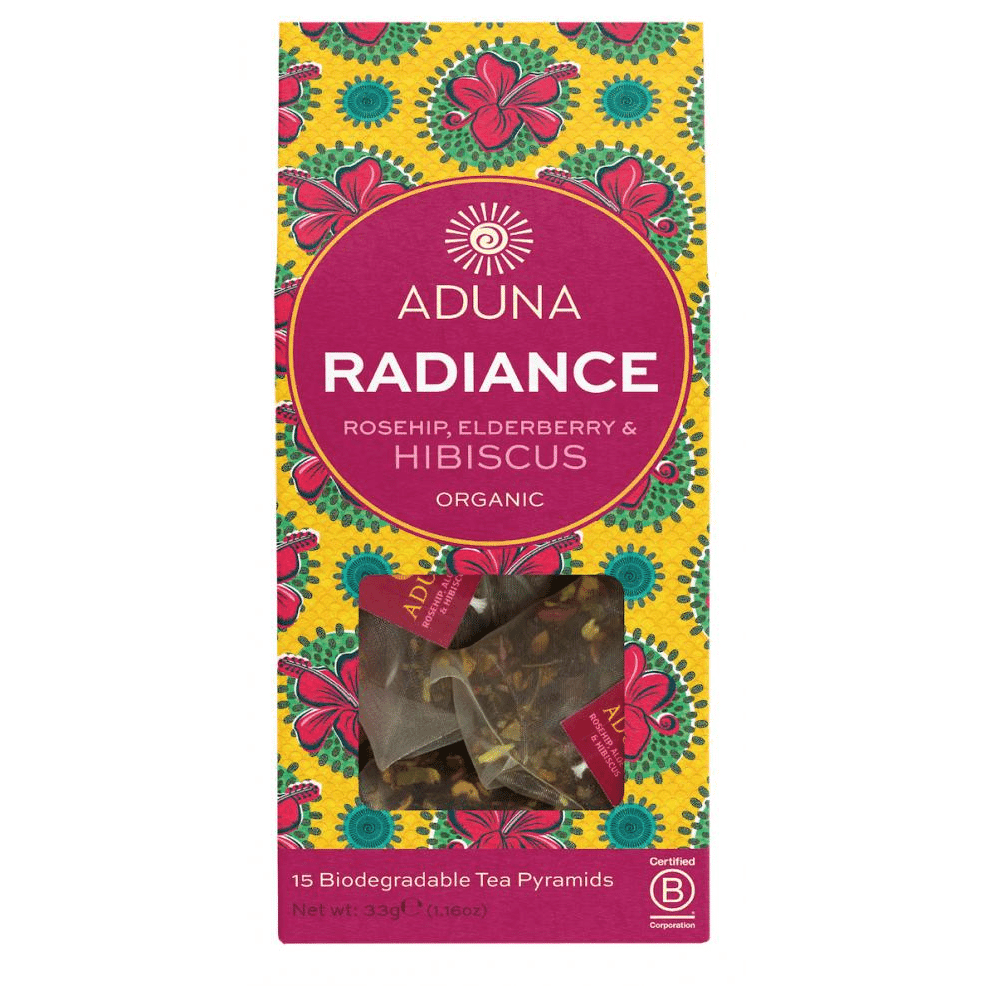 Radiance Rosehip, Elderberry & Hisbiscus Organic 15 Tea Pyramids