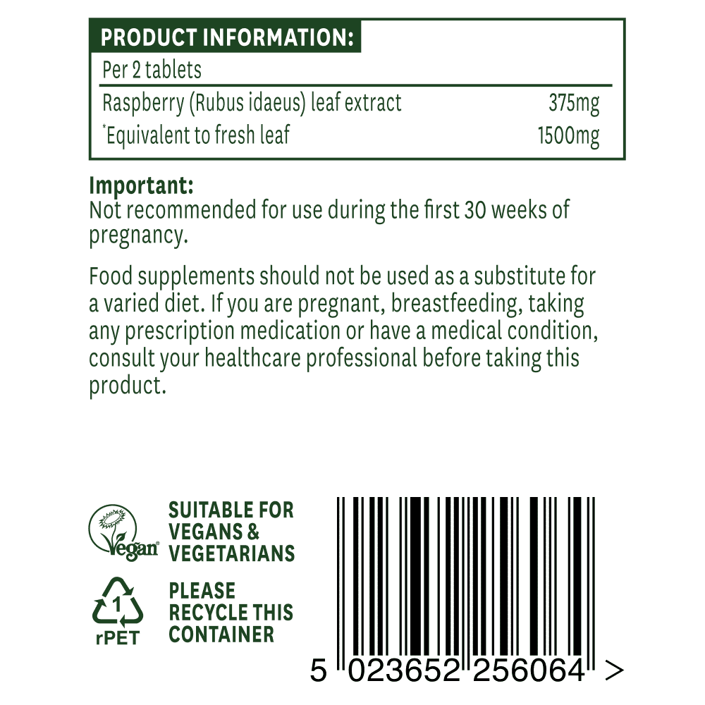 Raspberry Leaf (Concentrated Extract) 750mg 60s