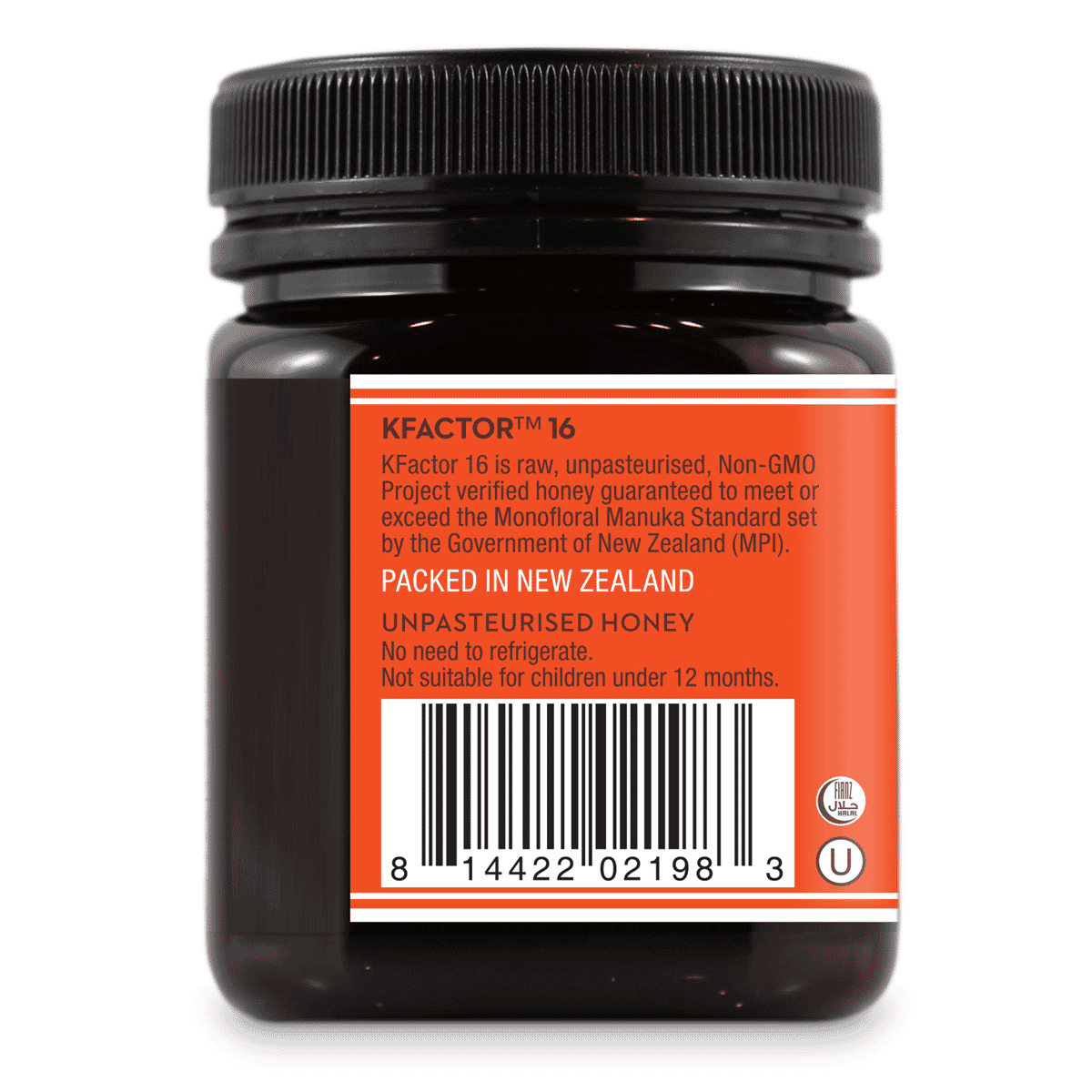 Raw Monofloral Manuka Honey K Factor 16 250g