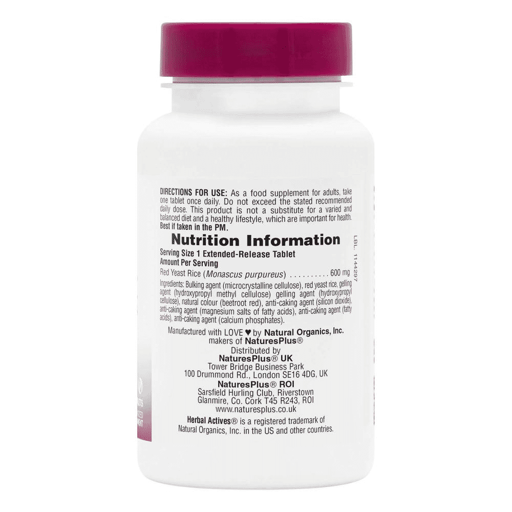 Red Yeast Rice 600mg Extended Release 30s