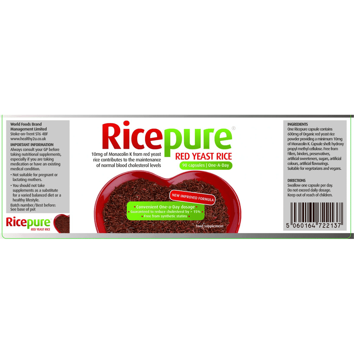 Red Yeast Rice Capsules One-a-Day 90s