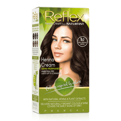 Reflex Henna Cream Semi-Permanent 3.0 Dark Chestnut Brown