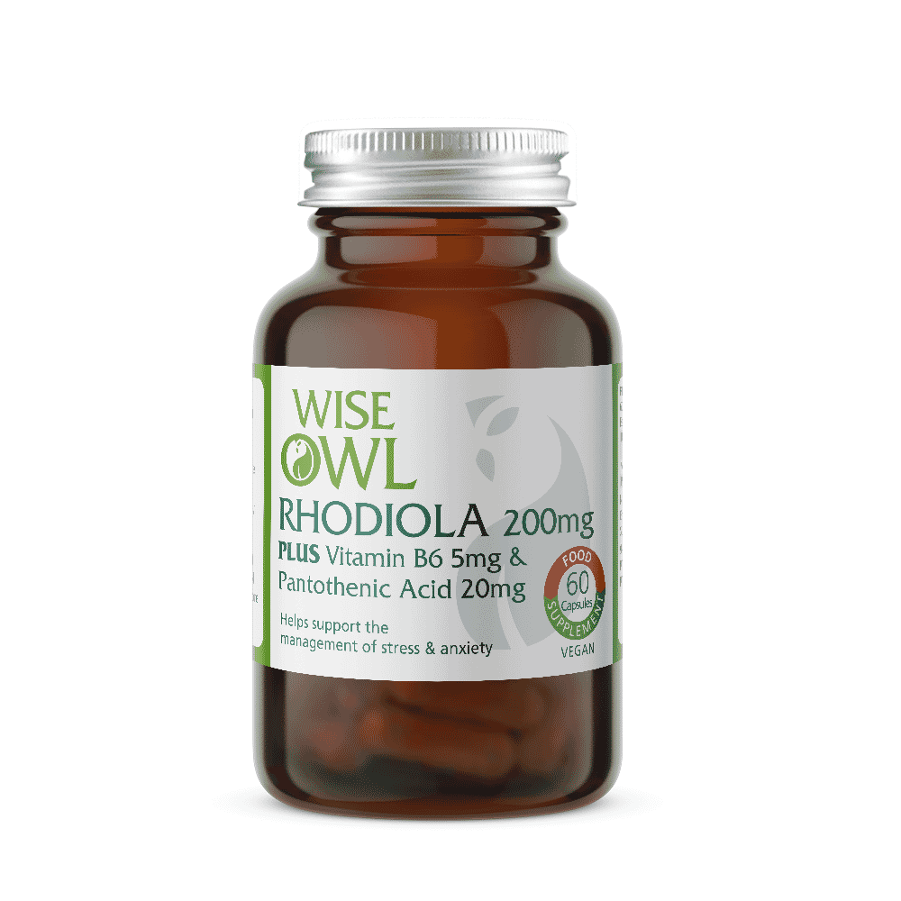 Rhodiola 200mg plus Vitamin B6 5mg and Pantothenic Acid 20mg 60s