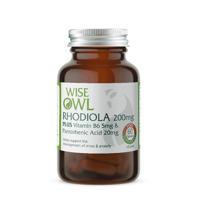 Rhodiola 200mg plus Vitamin B6 5mg and Pantothenic Acid 20mg 60s