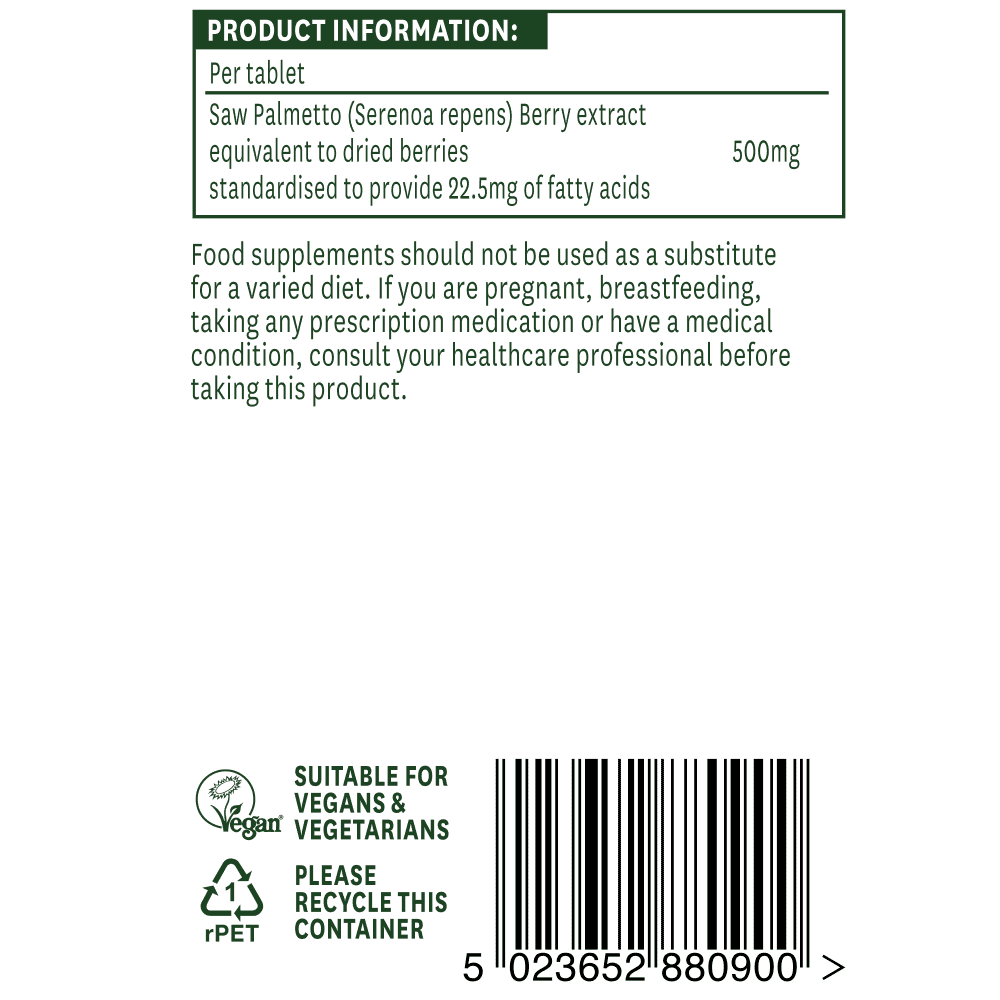 Saw Palmetto (Standardised) 500mg 90s