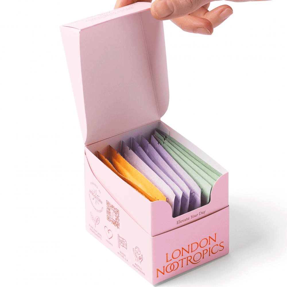 Selection Box Adaptogenic Coffee Flow, Zen & Mojo 12 Sachets (PINK)