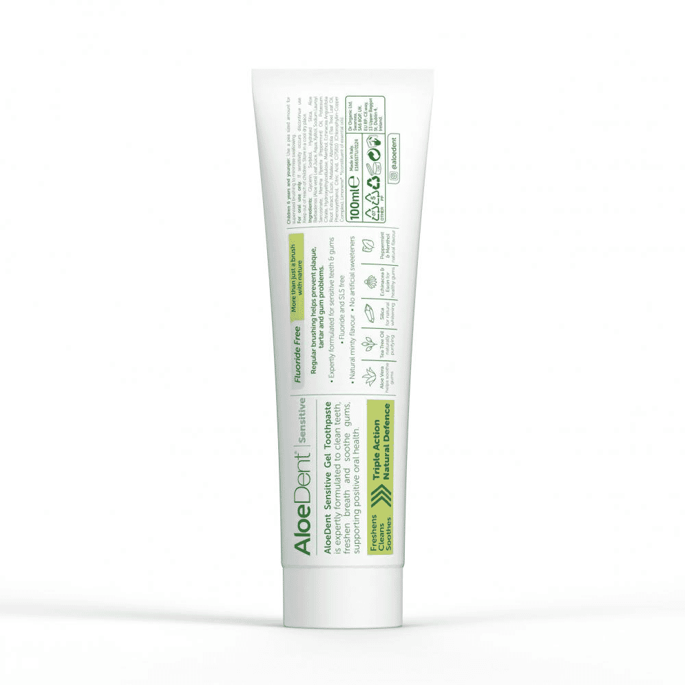 Sensitive Aloe Vera Gel Toothpaste Fluoride Free 100ml