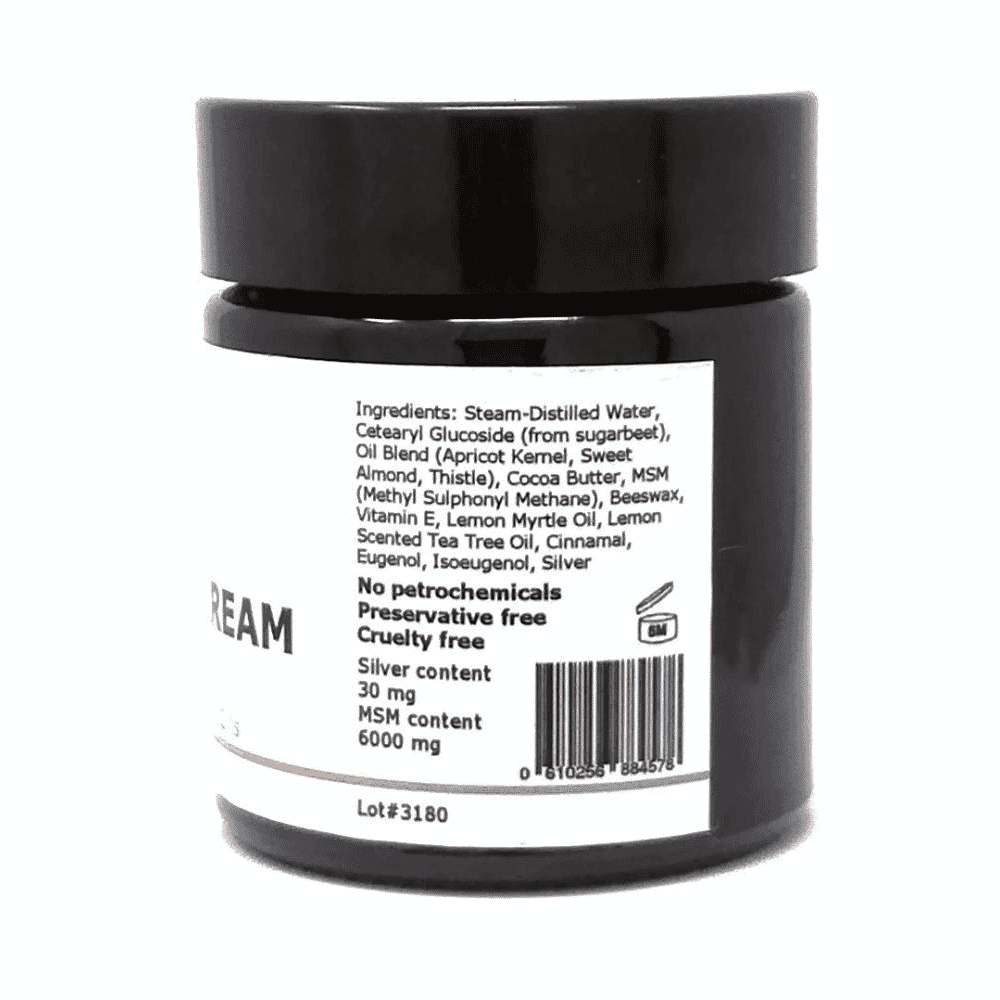 Silver-MSM Cream with Lemon Myrtle and Lemon Scented Tea Tree 30ml