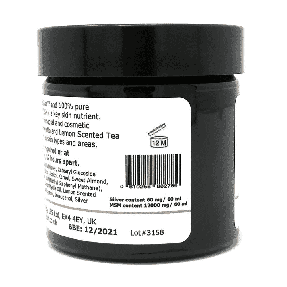 Silver-MSM Cream with Lemon Myrtle and Lemon Scented Tea Tree 60ml