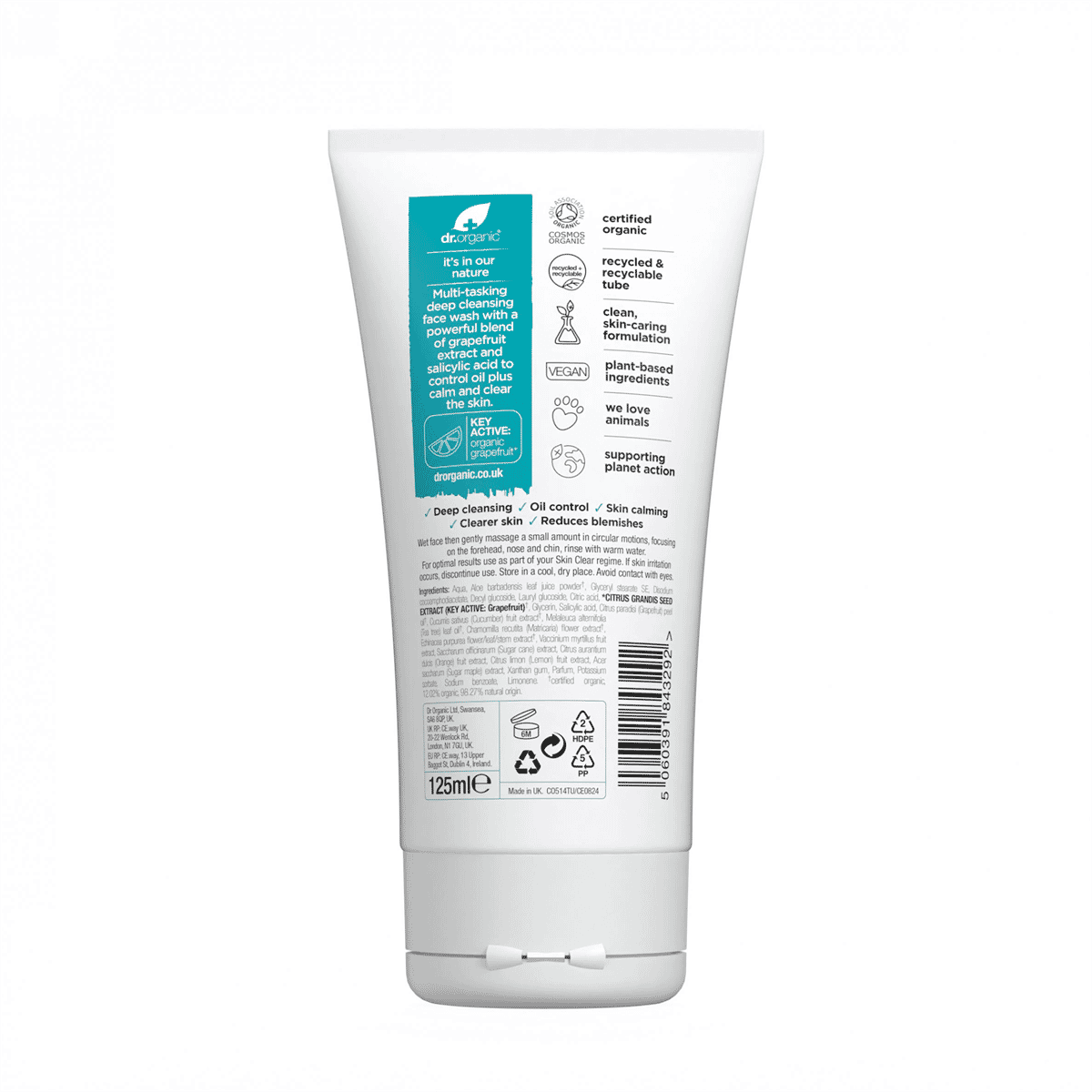 Skin Clear Deep Cleansing Face Wash with Grapefruit & Salicylic Acid 125ml