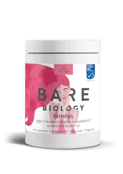 Skinful Marine Collagen + Vitamin C Natural Strawberry Flavour 300g