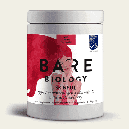 Skinful Type 1 Marine Collagen + Vitamin C Natural Strawberry Flavour 300g