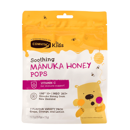 Soothing Manuka Honey Pops Grape, Orange and Lemon 15s