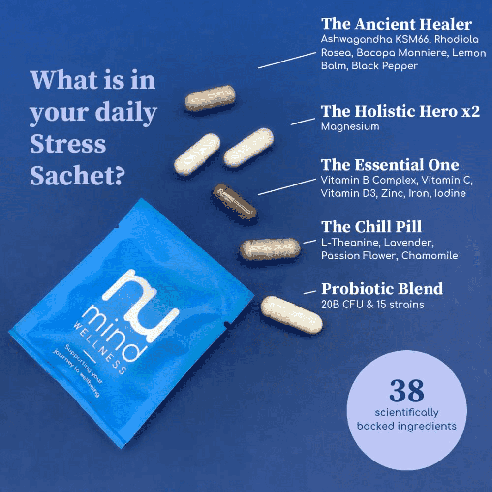 Stress Support + Live Bacteria 30 Days Supply (DARK BLUE)