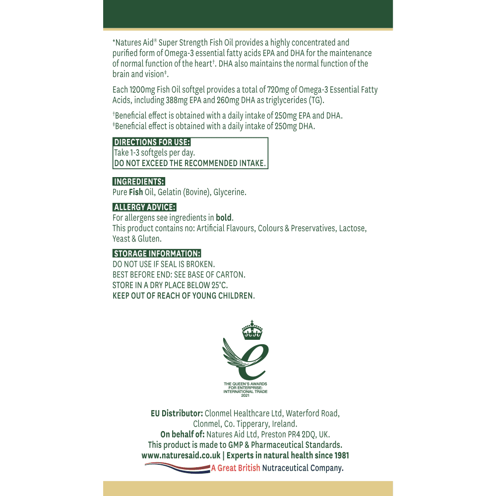 Super Strength Fish Oil (Omega-3) 60s