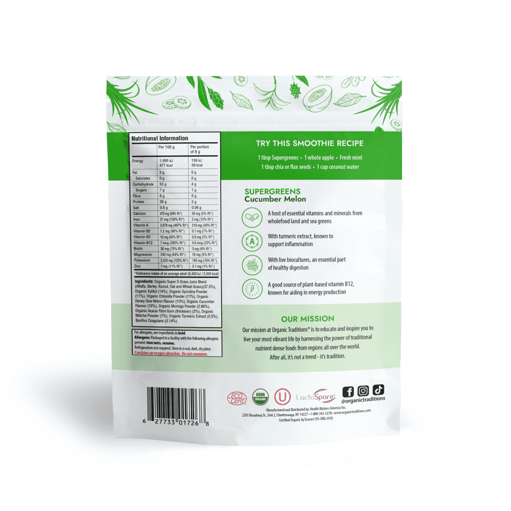 SuperGreens Cucumber Melon 100g