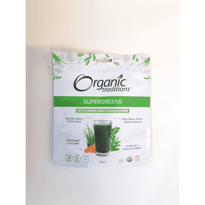 SuperGreens with Turmeric and Live Biocultures 100g