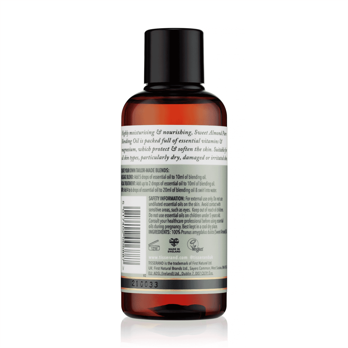 Sweet Almond Ethically Harvested Pure Blending Oil 100ml