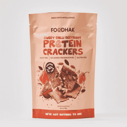 Sweet Chilli Beetroot Protein Crackers 100g