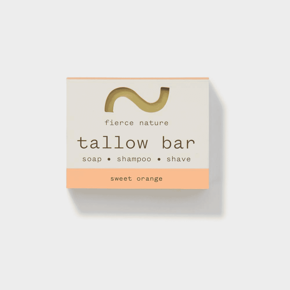 Tallow Bar Soap Shampoo Shave Sweet Orange 80g