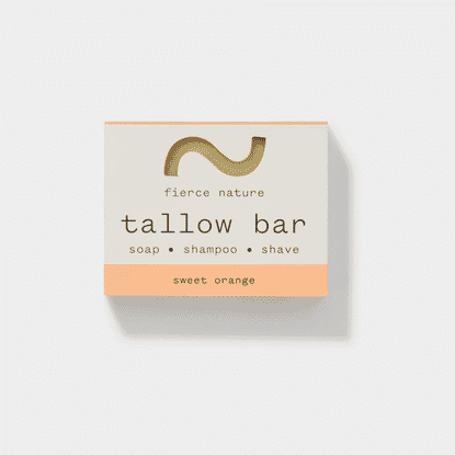 Tallow Bar Soap Shampoo Shave Sweet Orange 80g