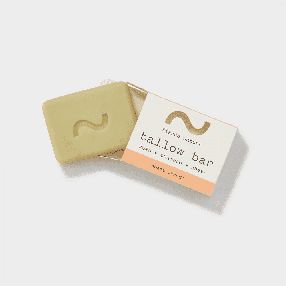 Tallow Bar Soap Shampoo Shave Sweet Orange 90g