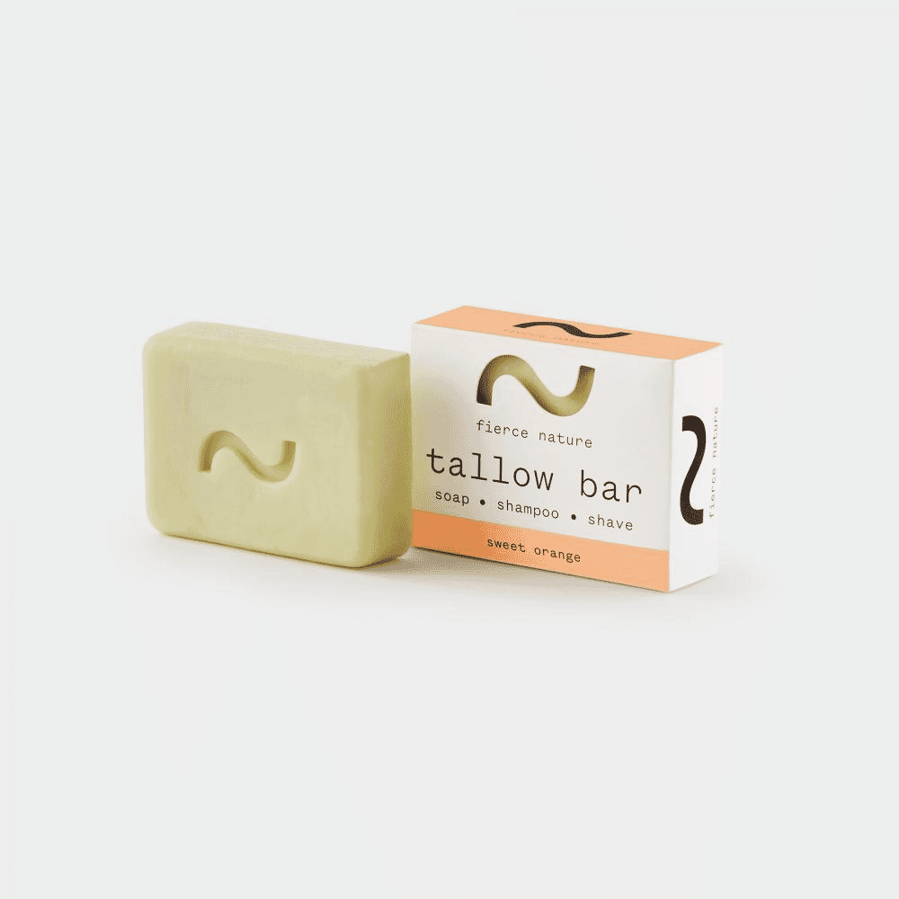 Tallow Bar Soap Shampoo Shave Sweet Orange 90g