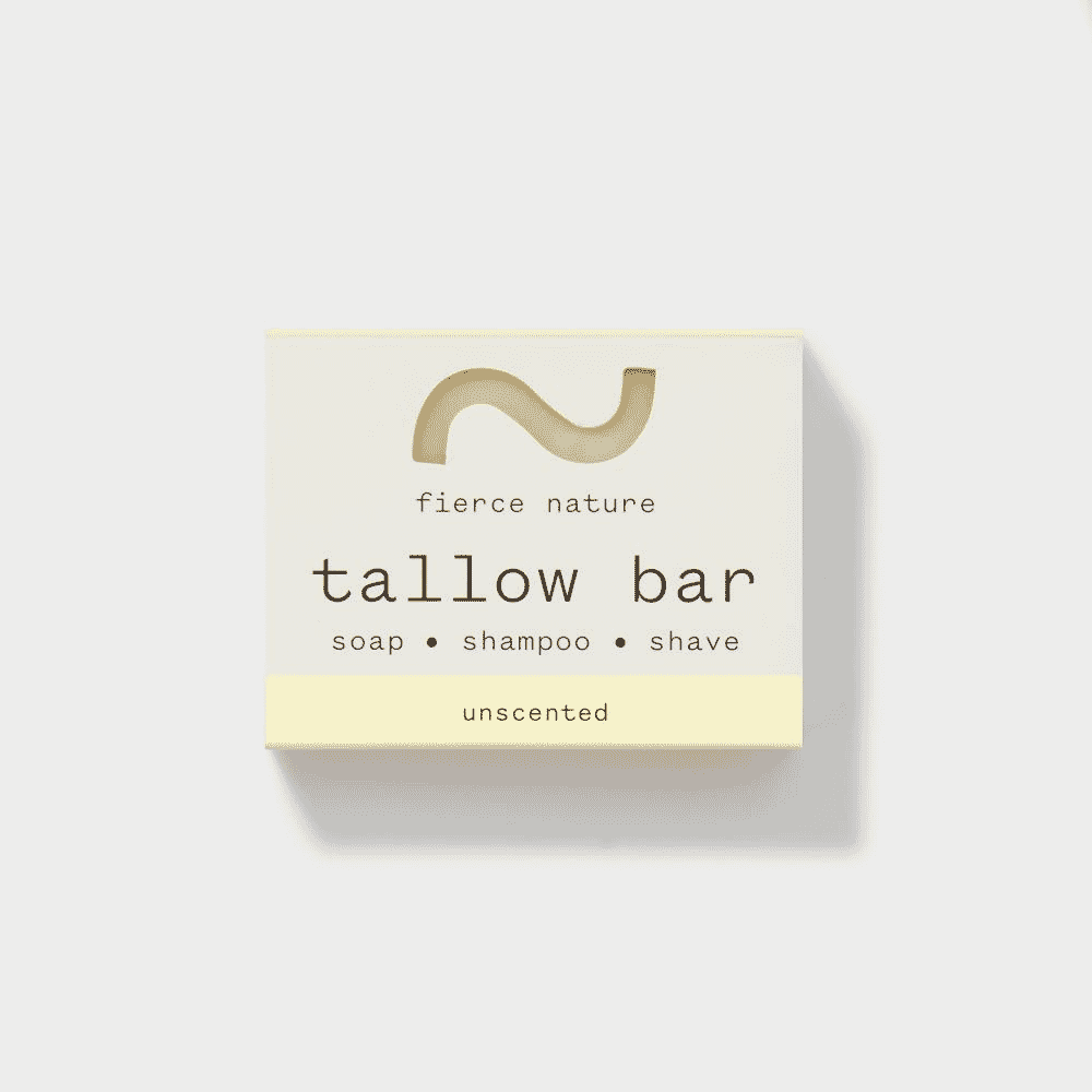 Tallow Bar Soap Shampoo Shave Unscented 80g