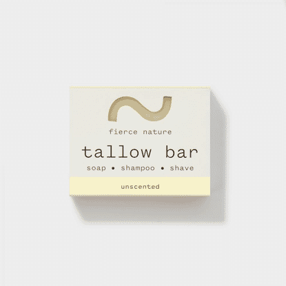 Tallow Bar Soap Shampoo Shave Unscented 80g