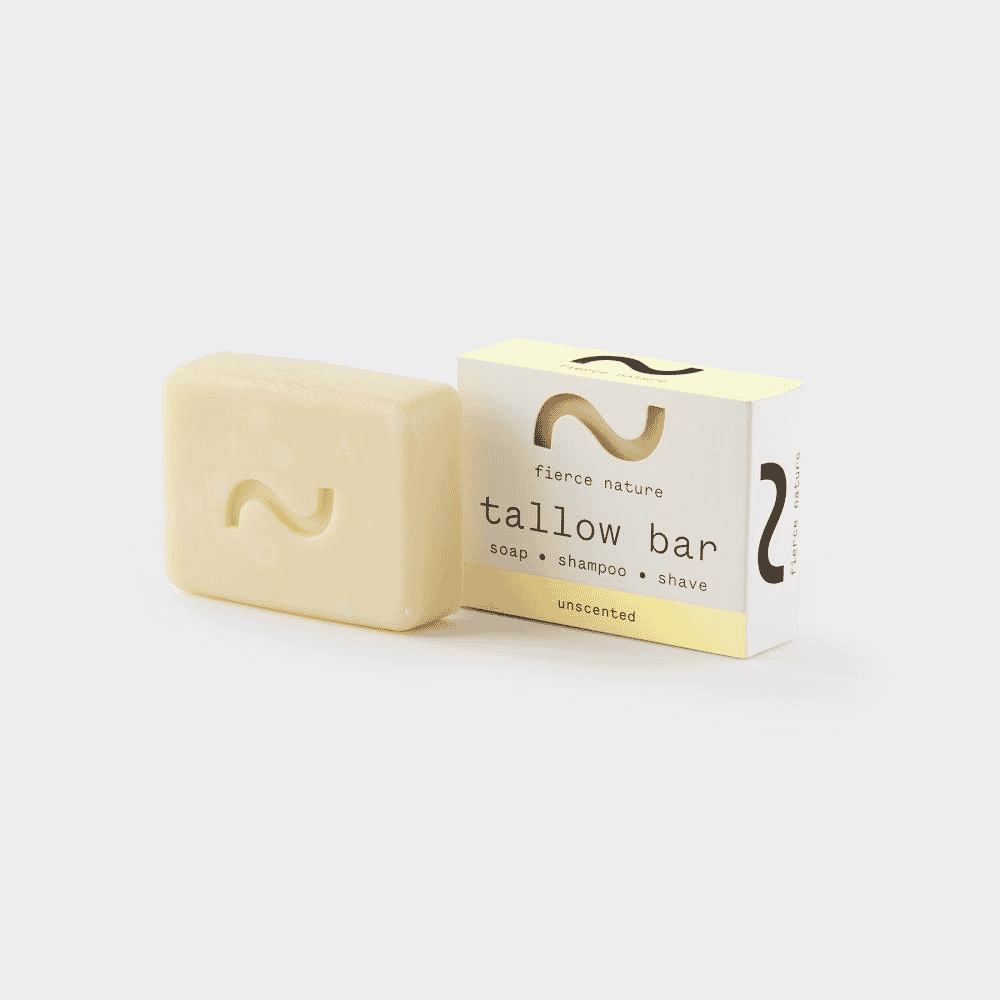 Tallow Bar Soap Shampoo Shave Unscented 80g